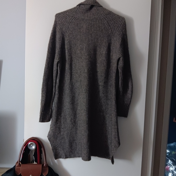 EILEEN FISHER Heather Brown Yak & Wool Sweater Mini Dress Tunic S - Picture 3 of 5